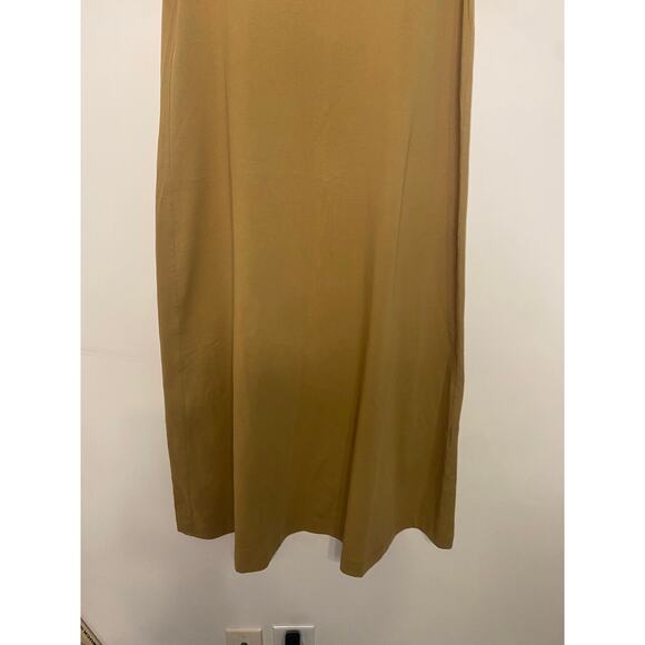 Uniqlo AIRism T Shirt Tan Dress Womens Crew Neck Short Sleeve Lagenlook Small - Picture 3 of 10